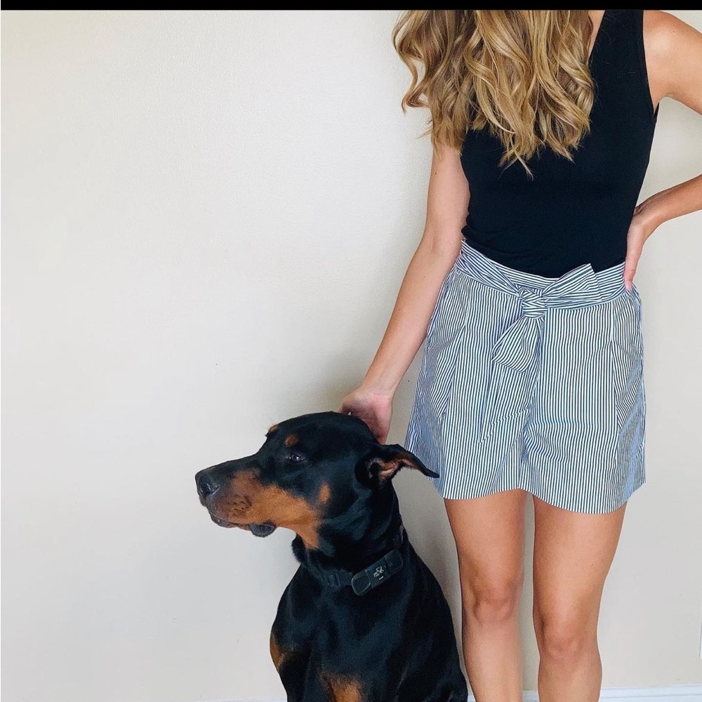 J.CREW trouser striped shorts